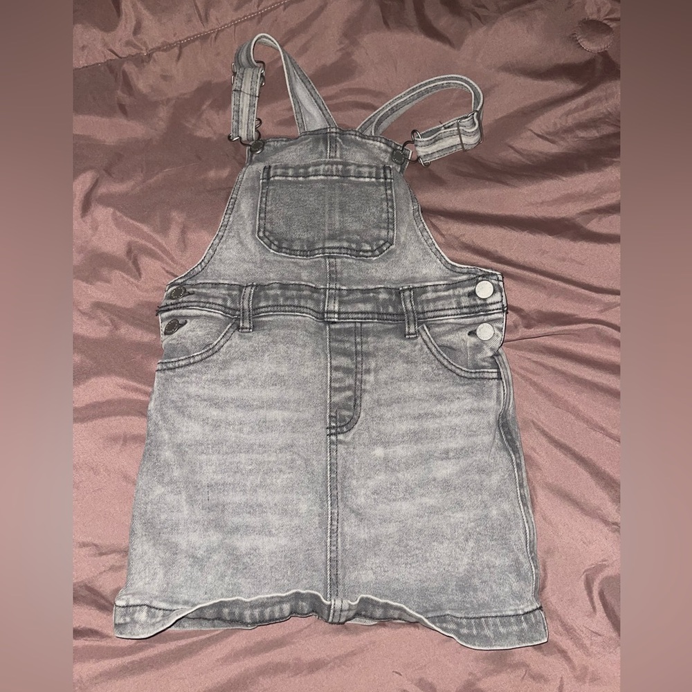 Girls Jean dress over alls